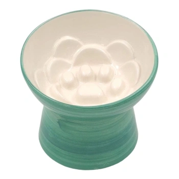 Yüksek Eğimli Seramik Yavaş Yeme Mama Kabı/ Kedi-köpek