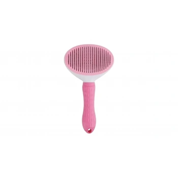 Cleanpets Basmalı Metal Uçlu Kedi & Köpek Tarağı Pembe