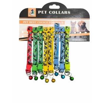 Vetinova Kamuflaj Desenli Renkli Kedi Boyun Tasması