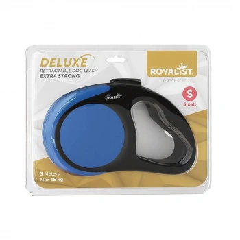 Royalist Deluxe Otomatik Köpek Gezdirme Tasması Mavi Small 3 mt