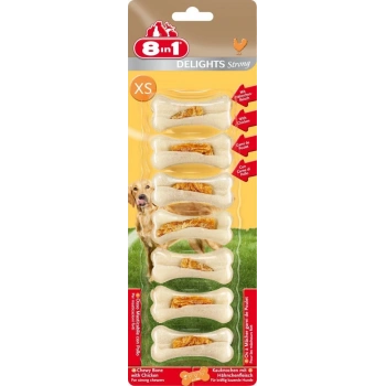 8 In 1 Delights Tavuklu Köpek Ödül Kemiği Xsmall 7x40 Gr