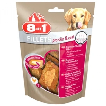 8 In 1 Fillets Pro Skin ve Coat Tavuklu Köpek Ödül Maması Small 80 Gr