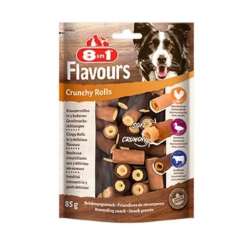 8in1 Flavours Crunchy Rolls Rulo Şeklinde Köpek Ödül Maması 85 Gr