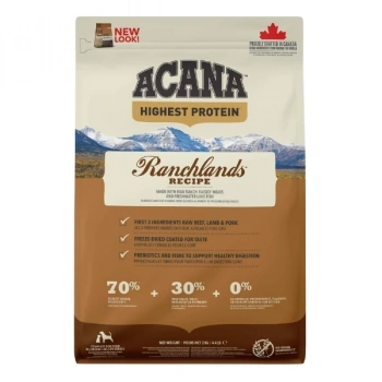 Acana Ranchlands Tahılsız Sığır ve Kuzu Etli Yetişkin Köpek Maması 2 Kg
