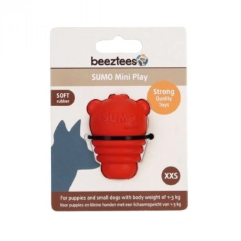 Beeztees Sumo Mini Dental Ödül Hazneli Kauçuk Köpek Oyuncağı Xxsmall Kırmızı 4 Cm