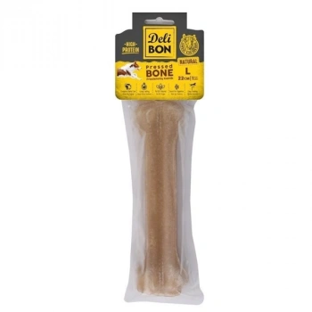 Delibon Deri Press Köpek Kemik Ödülü Medium Naturel 22 Cm 1 Adet