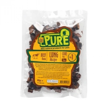 Delibon Kurutulmuş Küp Şeklinde Dana Akciğer Köpek Ödül Maması 1 Cm 100 Gr