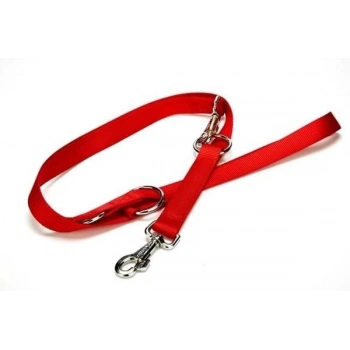 Doggie Classic Dokuma Köpek Gezdirme Tasması Medium Kırmızı 2.5x120-190 Cm