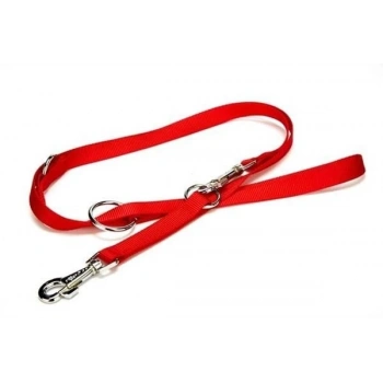 Doggie Classic Dokuma Köpek Gezdirme Tasması Medium Kırmızı 2x120-190 Cm