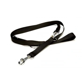 Doggie Classic Dokuma Köpek Gezdirme Tasması Medium Siyah 2.5x120-190 Cm