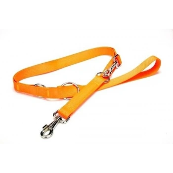 Doggie Classic Dokuma Köpek Gezdirme Tasması Medium Turuncu 2.5x120-190 Cm