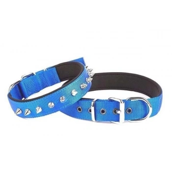 Doggie Comfort Dokuma Çivili Köpek Boyun Tasması Large Mavi 3x47-55 Cm