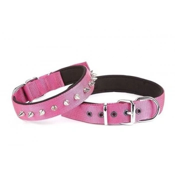 Doggie Comfort Dokuma Çivili Köpek Boyun Tasması Large Mor 3x47-55 Cm