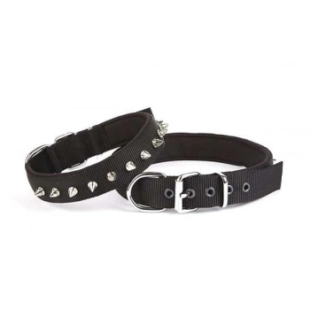 Doggie Comfort Dokuma Çivili Köpek Boyun Tasması Medium Siyah 2.5x37-45 Cm