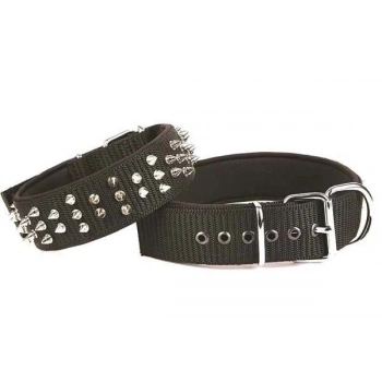 Doggie Comfort Dokuma Çivili Köpek Boyun Tasması Medium Siyah 5x55-65 Cm