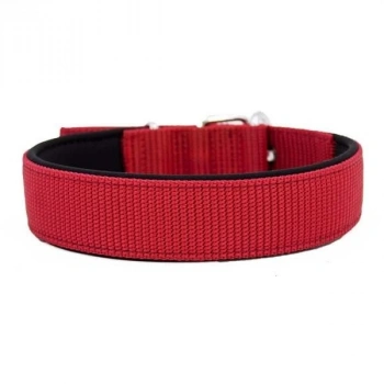 Doggie Comfort Dokuma Köpek Boyun Tasması Medium Kırmızı 4x52-60 Cm