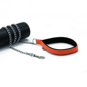 Doggie Comfort Dokuma Köpek Gezdirme Tasması Medium Turuncu 2.5x110 Cm