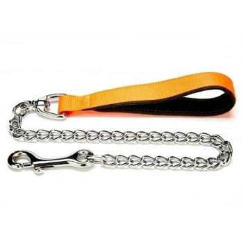 Doggie Comfort Dokuma Köpek Gezdirme Tasması Medium Turuncu 4.5x80 Cm