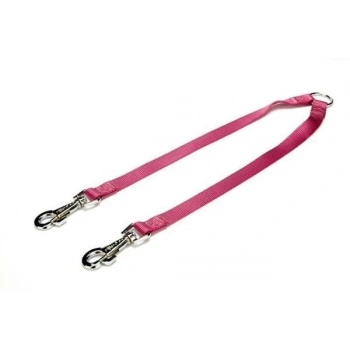 Doggie Dokuma Çift Köpek Gezdirme Tasma Aparatı Medium Mor 2x60-60 Cm