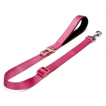 Doggie Dokuma Emniyet Kemerli Köpek Gezdirme Tasma Aparatı Medium Mor 2.5x80-120 Cm