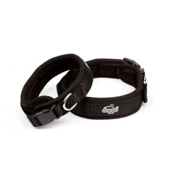 Doggie Havalı Dokuma Köpek Boyun Tasması Medium Siyah 1.5x30-40 Cm