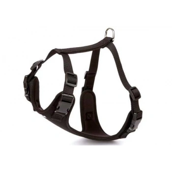 Doggie Havalı Dokuma Köpek Göğüs Tasması Medium Siyah 2x45-55 Cm