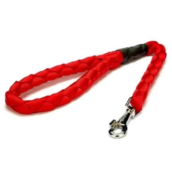 Doggie Örgülü Dokuma Köpek Gezdirme Tasması Medium Kırmızı 3x100 Cm