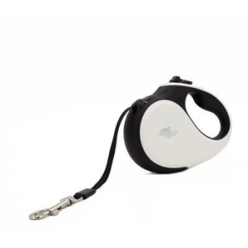 Doggie Soft Otomatik Köpek Uzatma Tasması Medium Beyaz 25 Kg 5 Mt