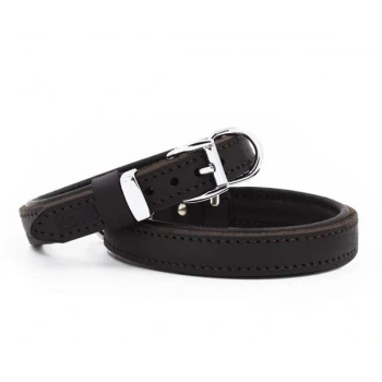 Doggie Yağlı Deri Köpek Boyun Tasması Medium Kahverengi 2x35-40 Cm