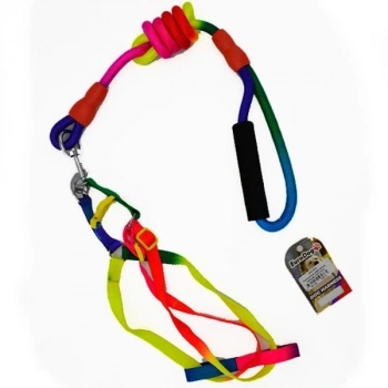 Euro Dog Köpek Göğüs Tasması Gökkuşağı 14 Mm 120 Cm