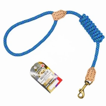 Euro Dog Köpek Uzatma Tasması Reflektörlü Mavi 10 Mm 120 Cm