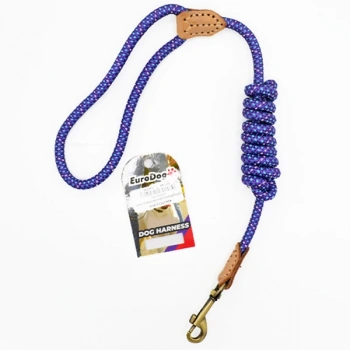 Euro Dog Köpek Uzatma Tasması Reflektörlü Mor 8 Mm 120 Cm