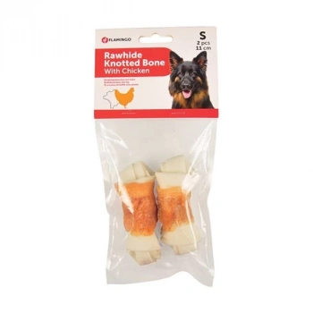 Flamingo Düğümlü Tavuklu Köpek Kemik Ödül Maması 2 Adet 11 Cm