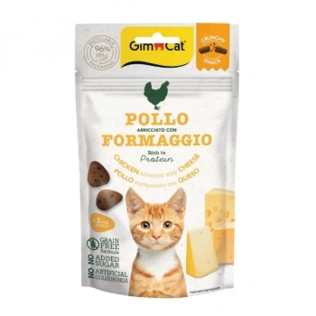 Gimcat Crunchy Snacks Tavuklu ve Peynirli Tahılsız Kedi Ödül Maması 50 Gr