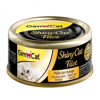 Gimcat Shinycat Kıyılmış Fileto Öğünlük Tavuklu ve Mangolu Konserve Kedi Maması 70 Gr