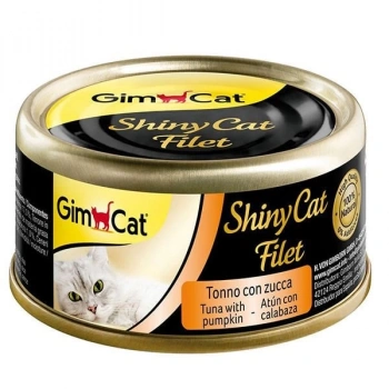 Gimcat Shinycat Kıyılmış Fileto Tuna ve Kabaklı Yetişkin Konserve Kedi Maması 70 Gr