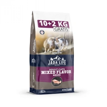 Jada Life Karışık Lezzet Yetişkin Kedi Maması 10 Kg + 2 Kg Hediyeli