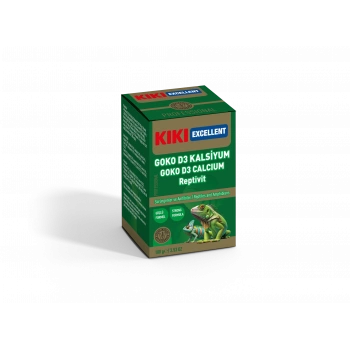 Kiki Excellent Goko D3 Kalsiyum Reptivit Sürüngenler ve Amfibiler için Toz Mineral 100 Gr