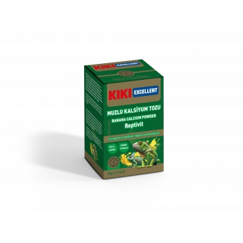 Kiki Excellent Muzlu Kalsiyum Reptivit Sürüngenler ve Amfibiler için Toz Mineral 50 Gr