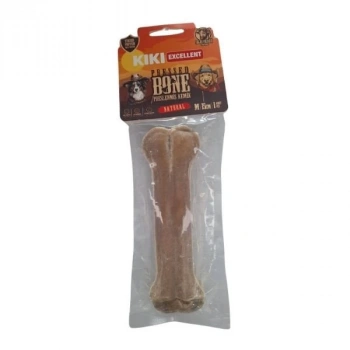 Kiki Excellent Sığır Derisinden Naturel Pres Kemik Köpek Ödülü 15 Cm