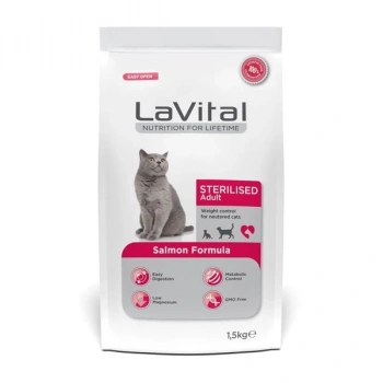 Lavital Sterilised Somonlu Kısırlaştırılmış Kedi Maması 1.5 Kg