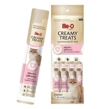 Me-O Gold Creamy Ton Balıklı ve Turna Yemişli Sıvı Kedi Ödül Maması 4 Adet 15 Gr