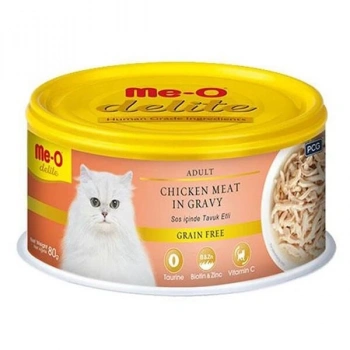Meo Delite Tahılsız Soslu Tavuk Etli Yetişkin Konserve Kedi Maması 80 Gr