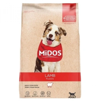 Midos Kuzu Etli ve Pirinçli Yetişkin Köpek Maması 15 Kg