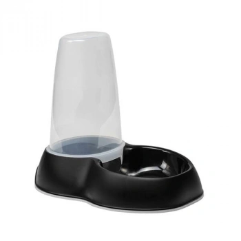 Moderna Seniflo Kedi ve Köpek için Hazneli Mama ve Su Kabı Siyah 1.5 Lt