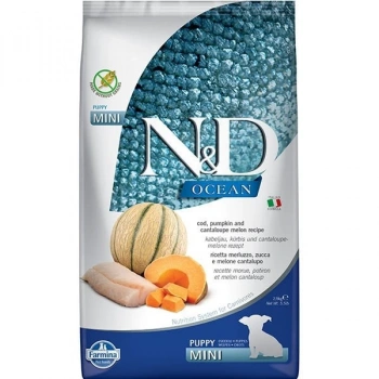 N&D Ocean Morina Balığı Balkabağı ve Kavunlu Yavru Köpek Maması 2.5 Kg