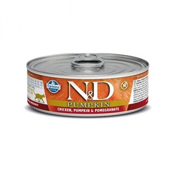 N&D Pumpkin Balkabaklı Tavuk ve Narlı Konserve Kedi Maması 70 Gr