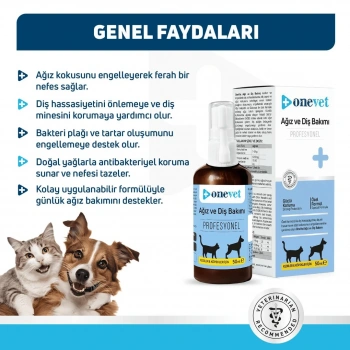 OneVet Kedi ve Köpekler İçin Ağız ve Diş Bakımı Destekleyici Sprey 50 Ml