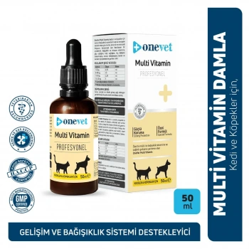 OneVet Multi Vitamin Kedi ve Köpekler İçin Kemik ve Kas Güçlendirici Vitamin Takviyesi 50 Ml