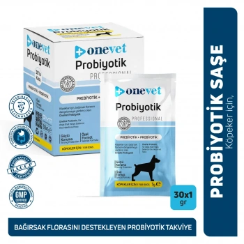 OneVet Sindirim ve Bağışıklık Güçlendirici Köpekler için Probiyotik Saşe 1 Gr 30 Adet